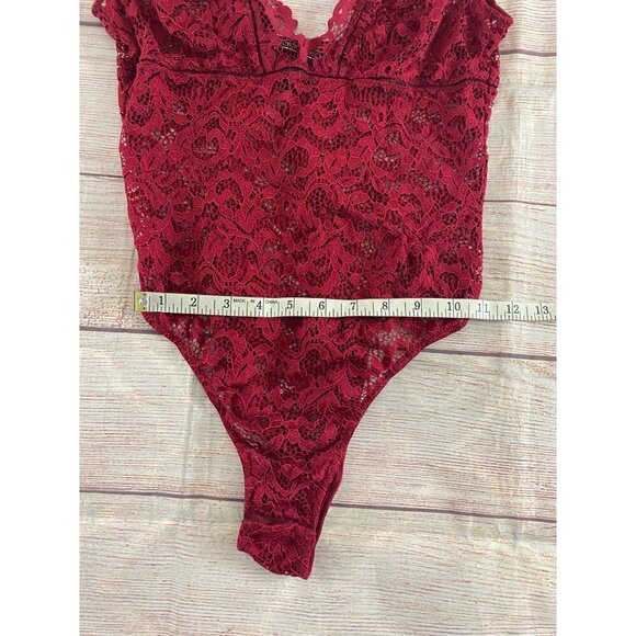 Victoria Secret Women's Red Sheer Lace Teddy - Medium - Picture 4 of 11